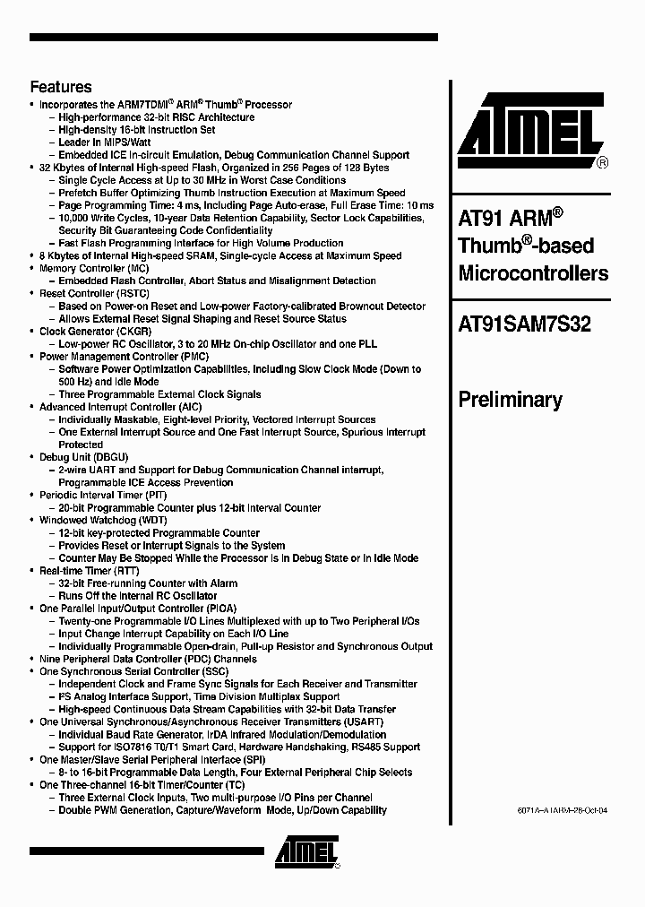 AT91SAM7S32_441812.PDF Datasheet