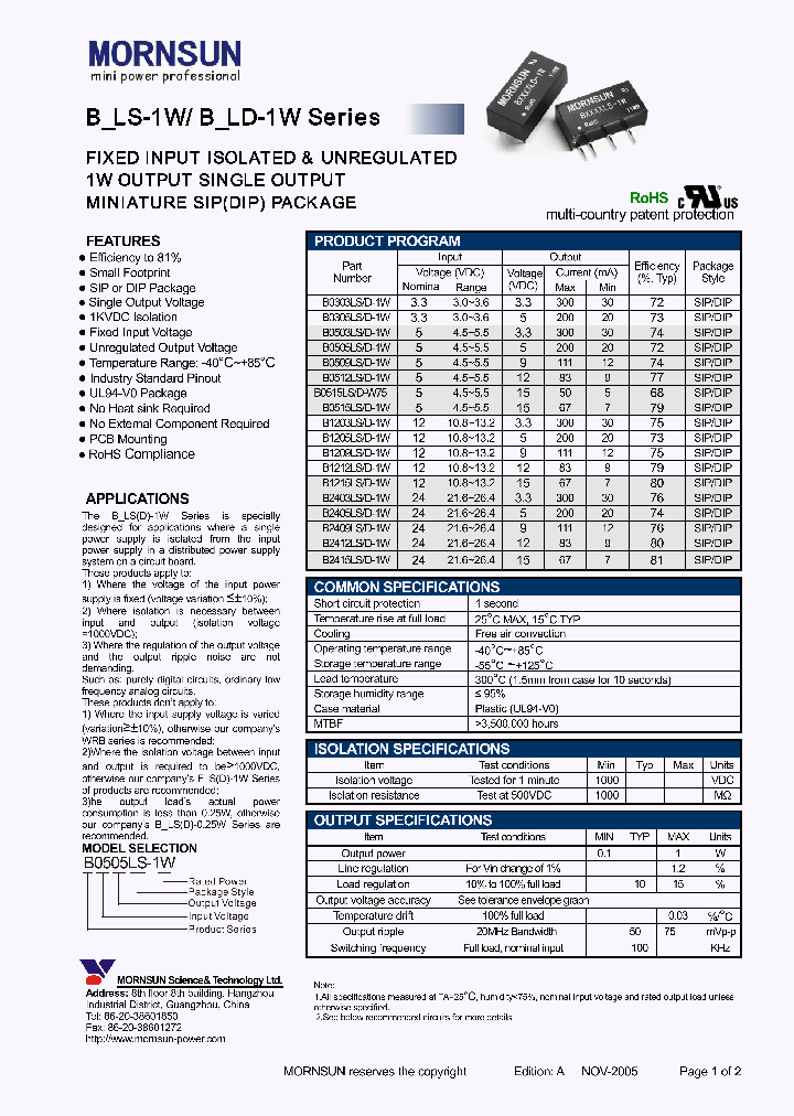 B0505LS-1W_440987.PDF Datasheet