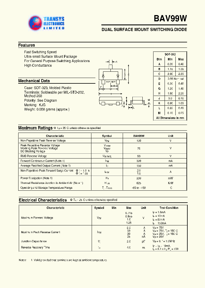 BAV99W_443488.PDF Datasheet