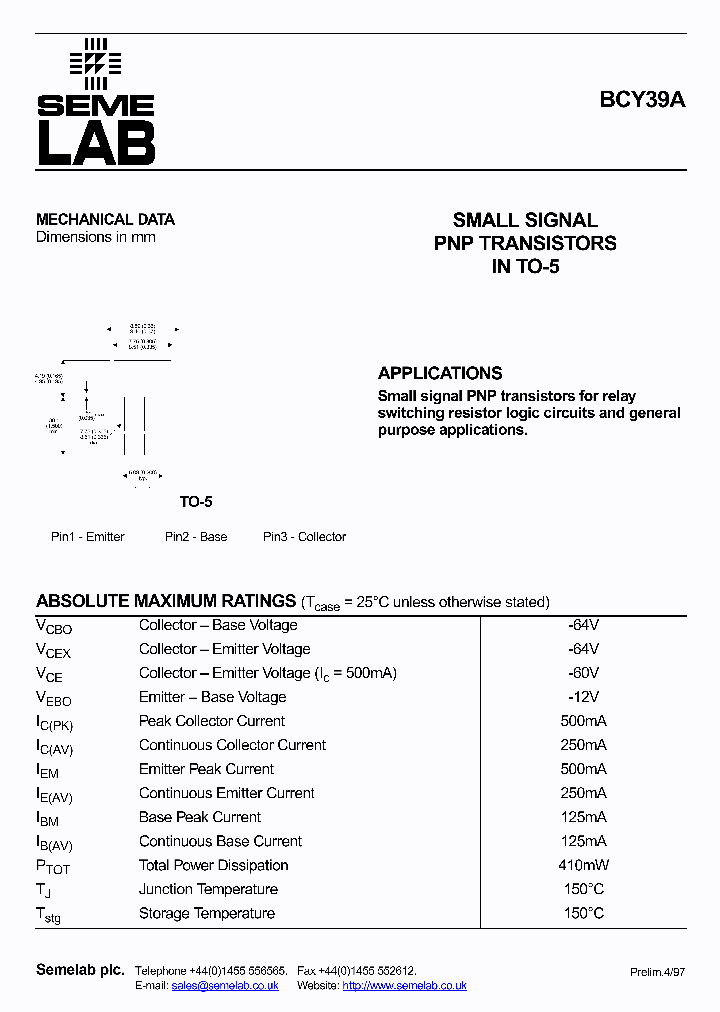 BCY39A_469850.PDF Datasheet