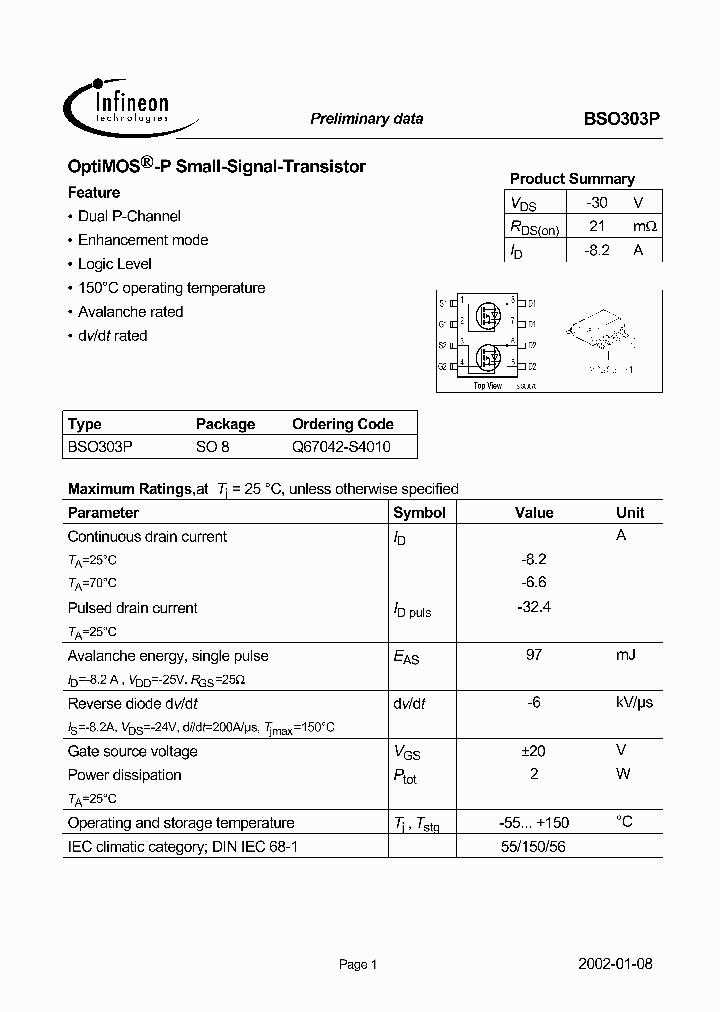 BSO303P_470730.PDF Datasheet