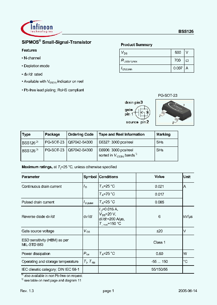 BSS126_453763.PDF Datasheet