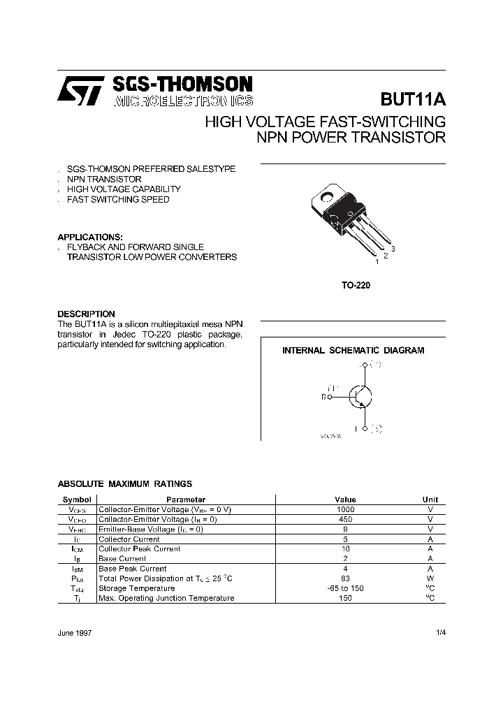 BUT11A_58933.PDF Datasheet