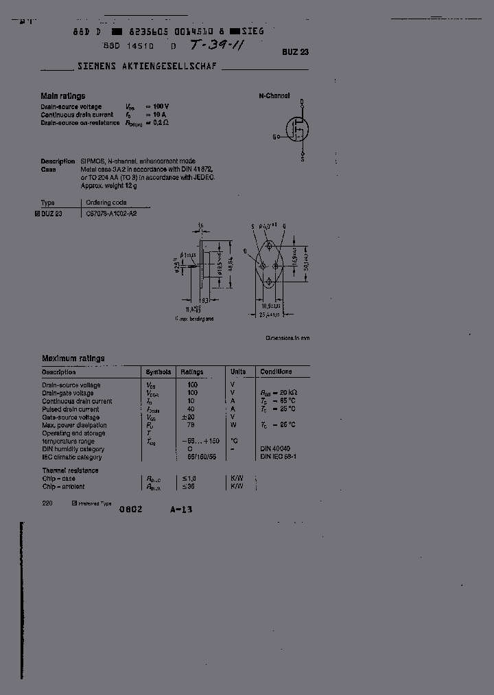 BUZ23_459264.PDF Datasheet