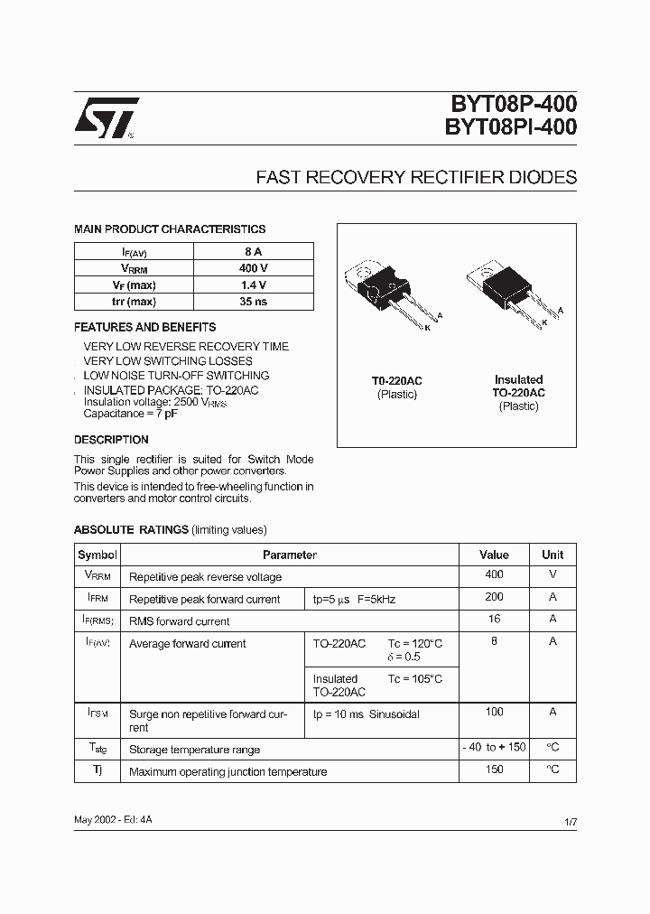 BYT08PI-400RG_462231.PDF Datasheet