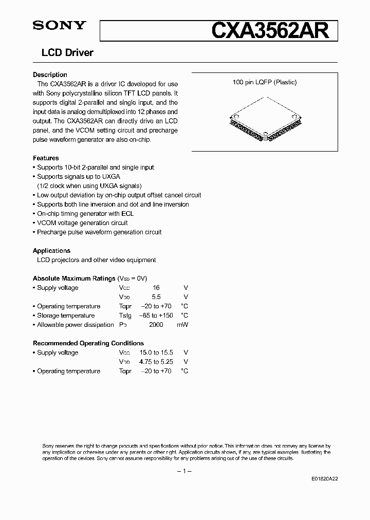 CXA3562AR_461536.PDF Datasheet