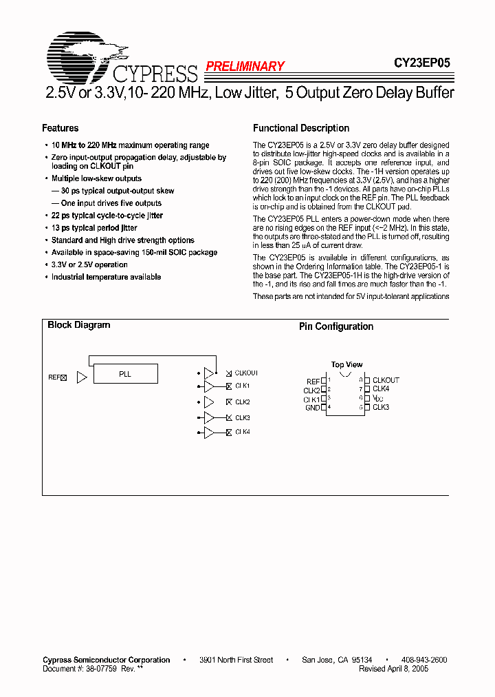 CY23EP05_459625.PDF Datasheet