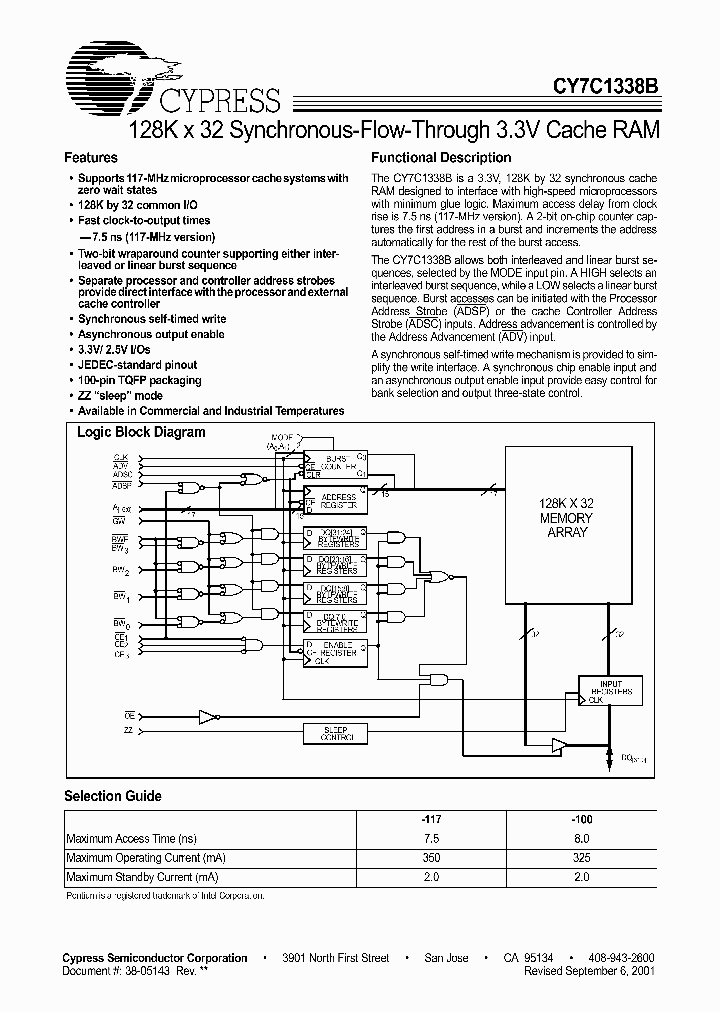 CY7C1338B-100AC_446676.PDF Datasheet