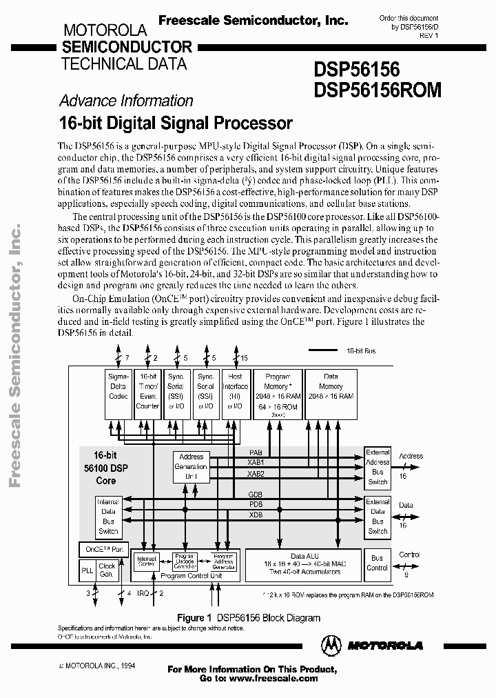 DSP56156_472525.PDF Datasheet