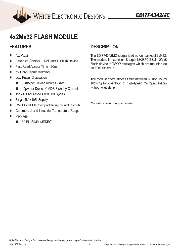 EDI7F4342MC_394844.PDF Datasheet