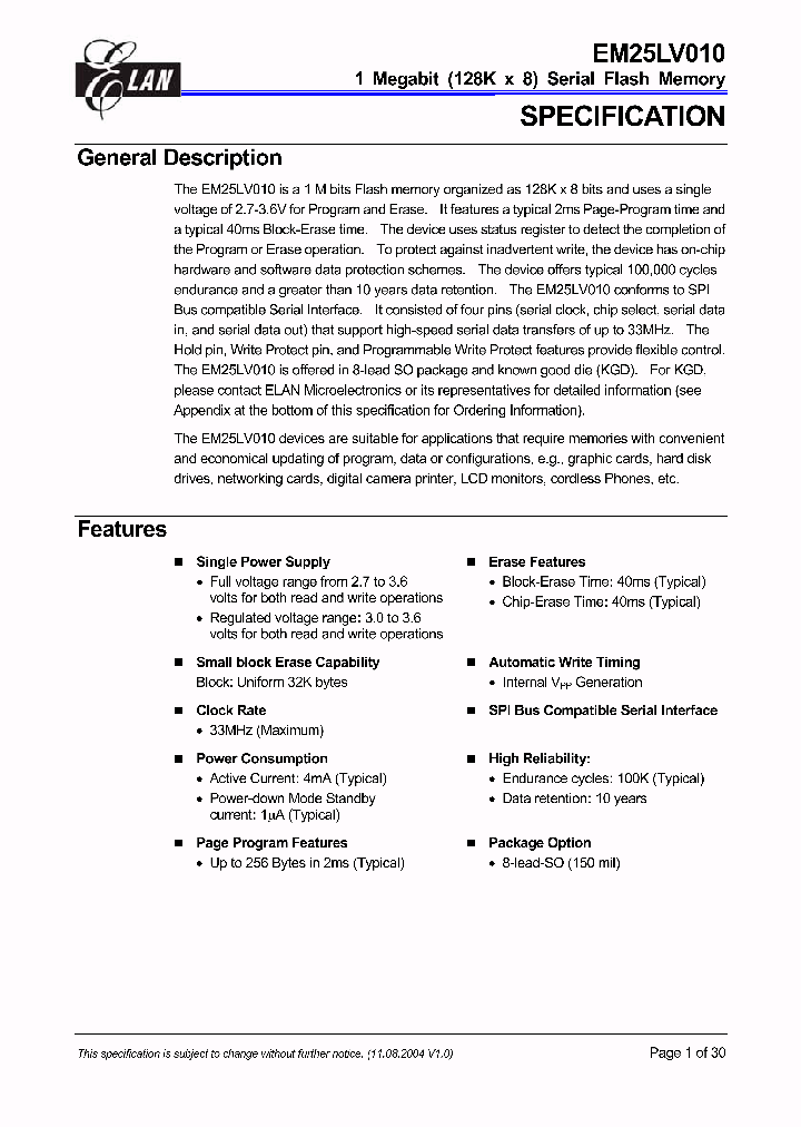 EM25LV010_485954.PDF Datasheet