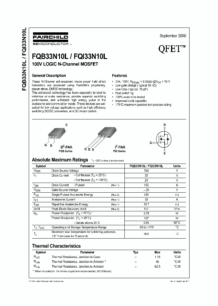 FQB33N10L_469965.PDF Datasheet