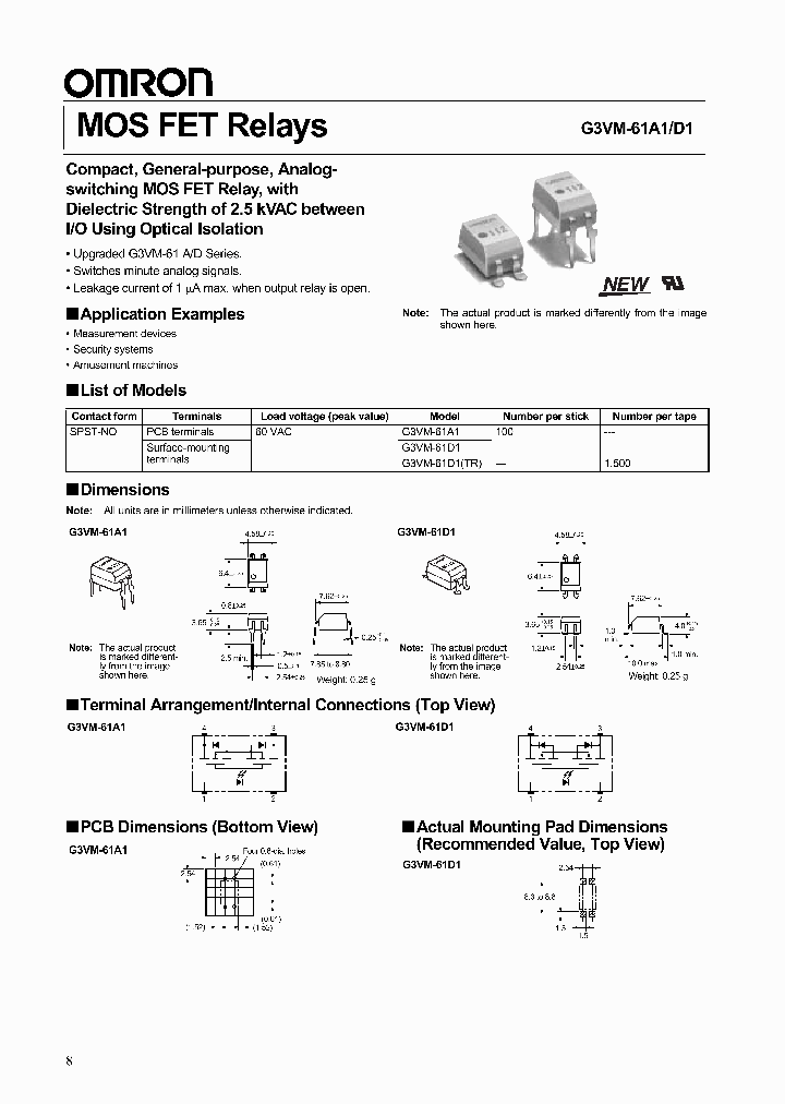 G3VM-61A1_442875.PDF Datasheet