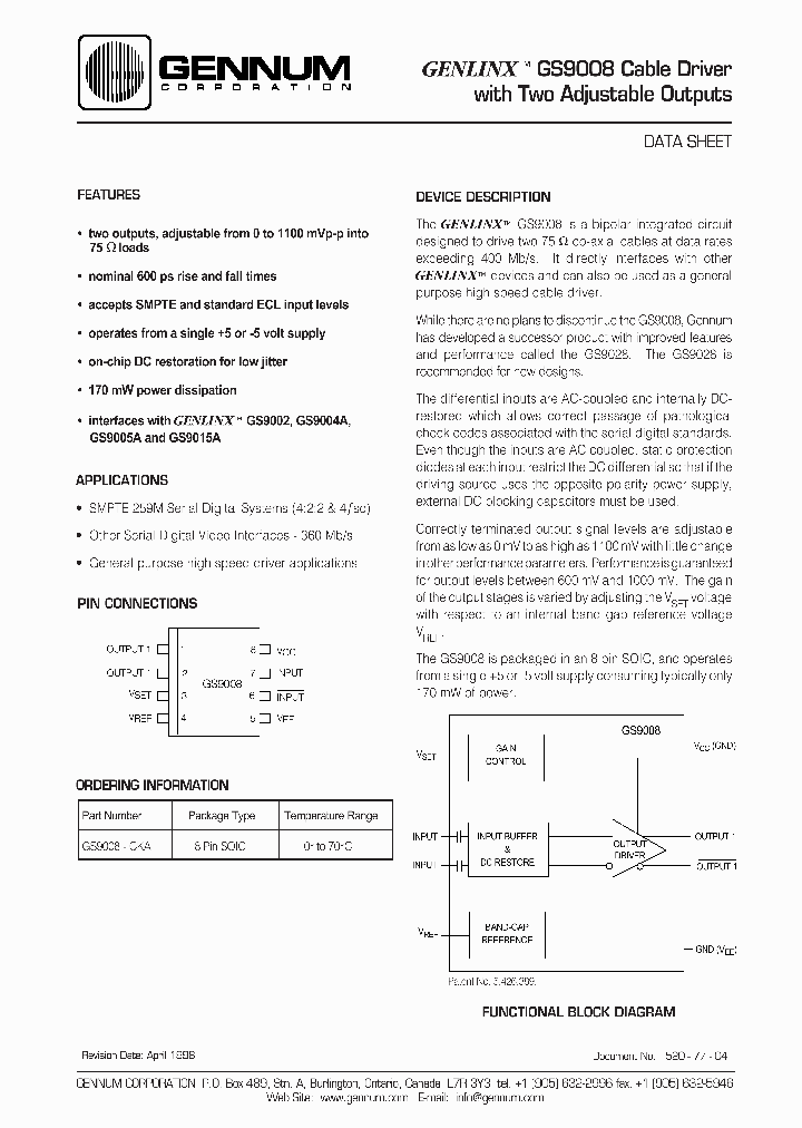 GS9008-CKA_448399.PDF Datasheet