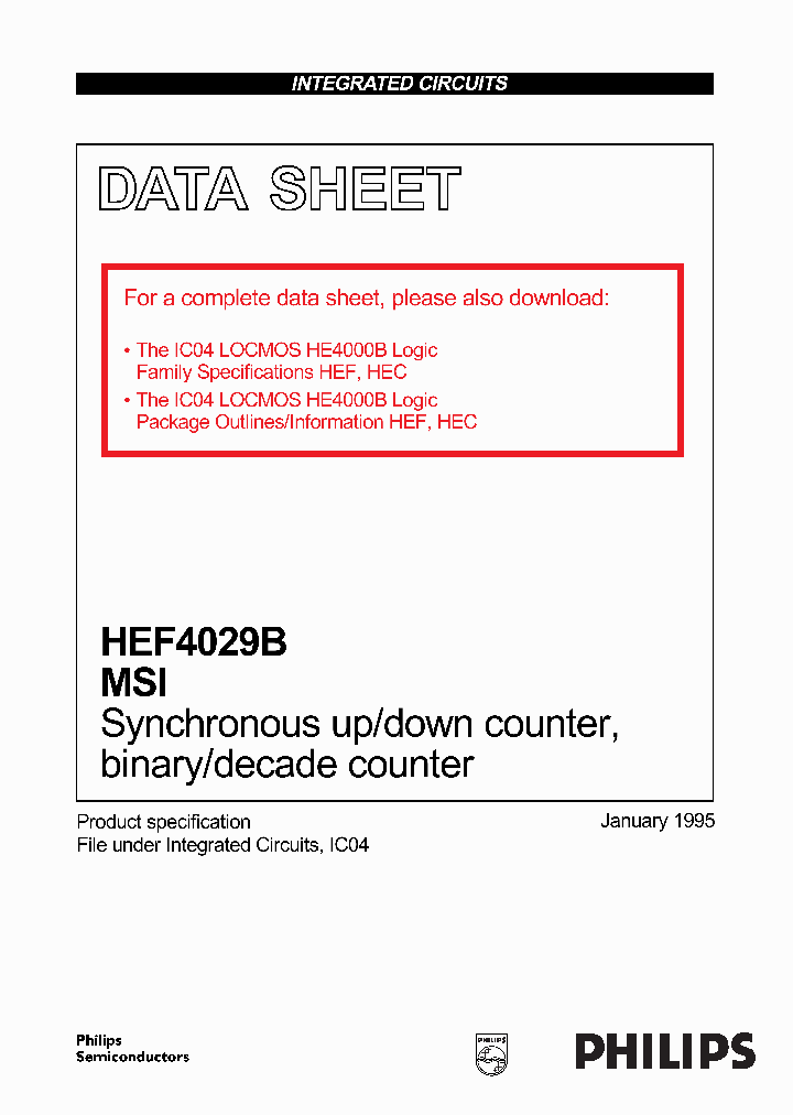 HEF4029B_102909.PDF Datasheet
