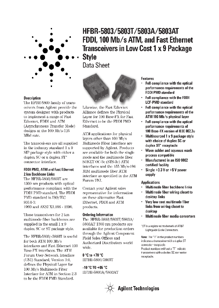 HFBR-5803_448578.PDF Datasheet