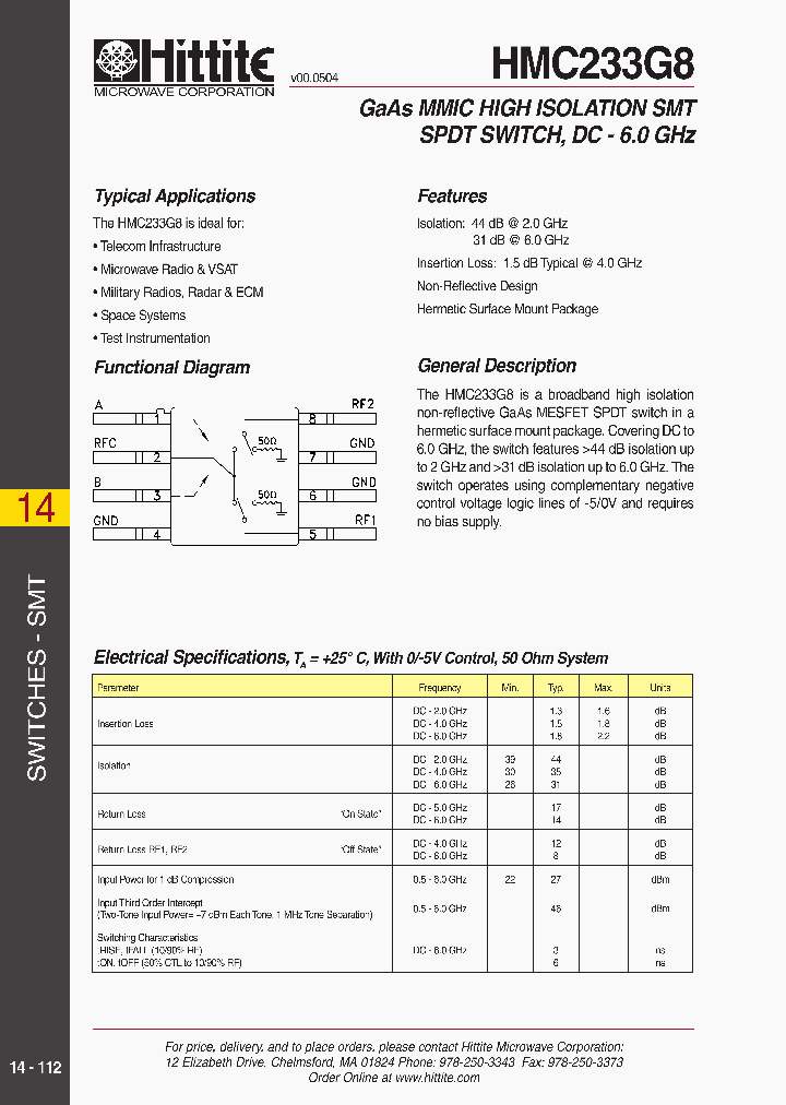 HMC233G8_447320.PDF Datasheet