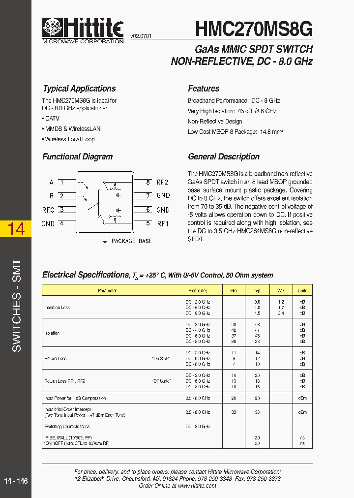 HMC270MS8G_447295.PDF Datasheet