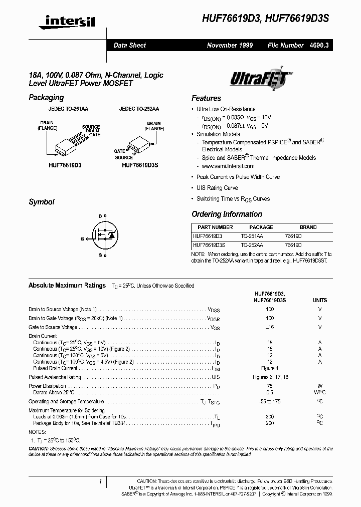 HUF76619D3_436770.PDF Datasheet