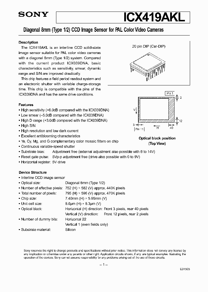 ICX419AKL_462394.PDF Datasheet