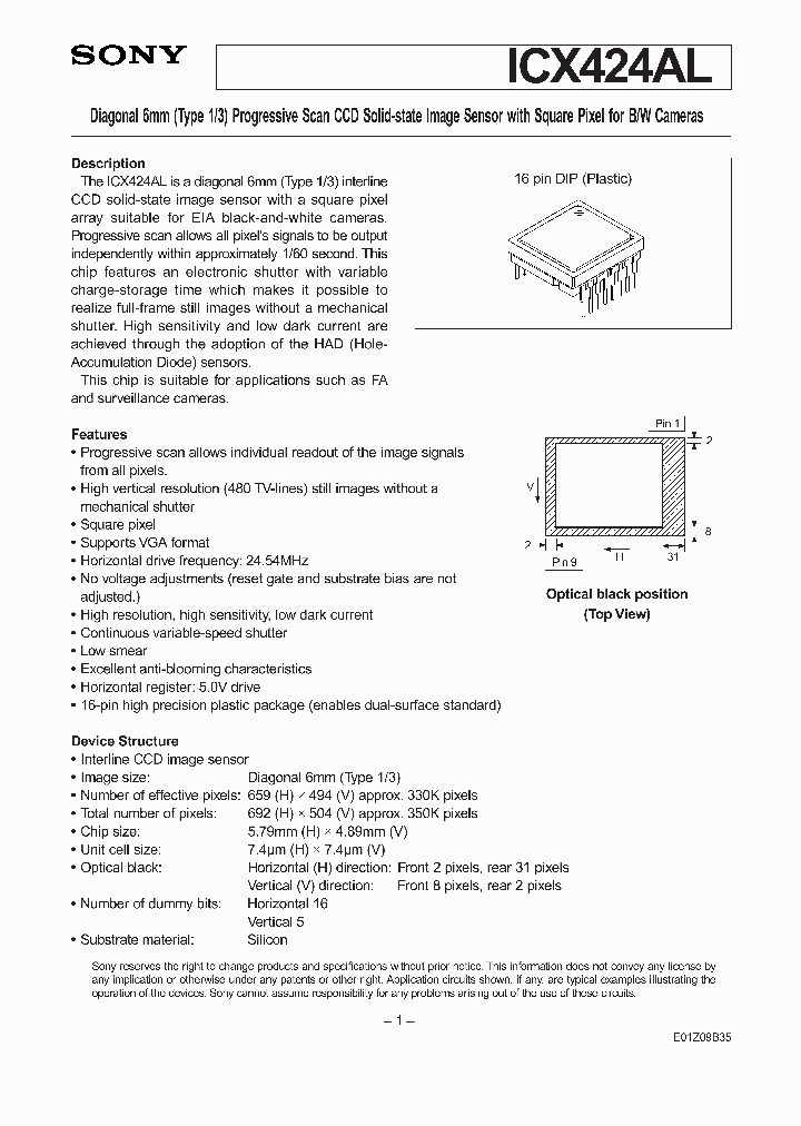 ICX424AL_462399.PDF Datasheet