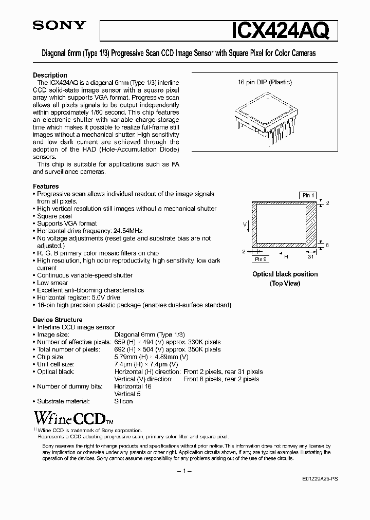 ICX424AQ_462400.PDF Datasheet