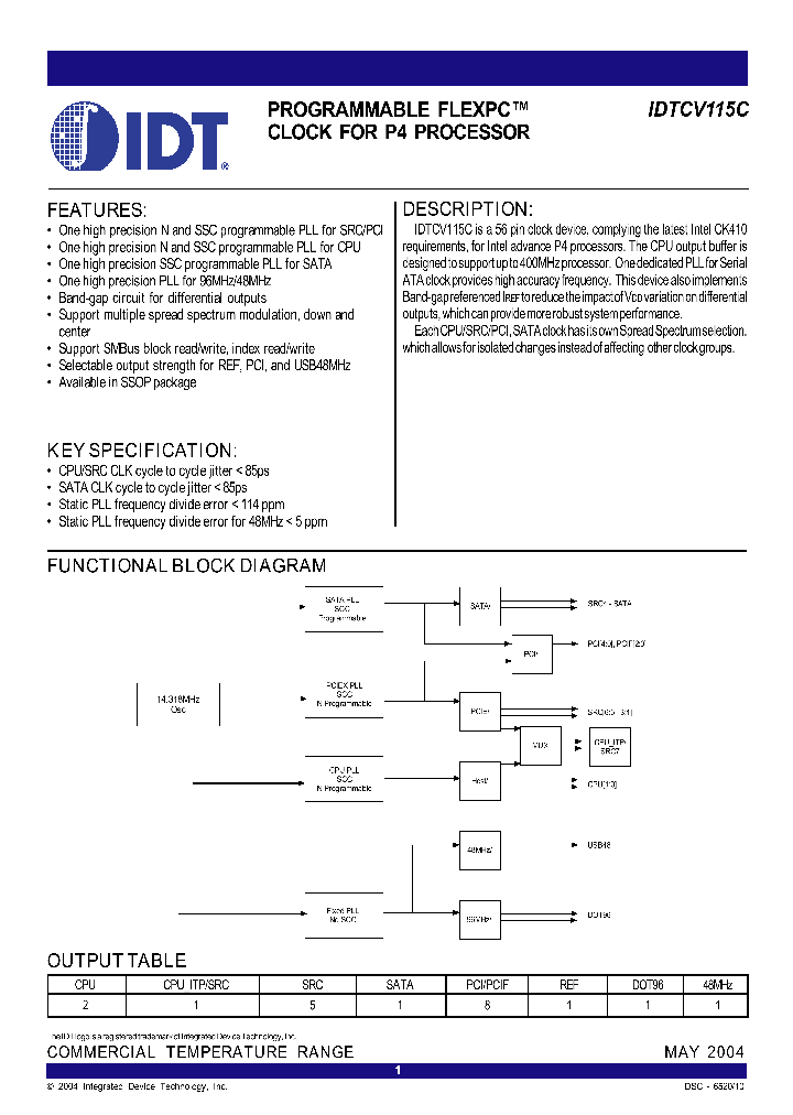 IDTCV115C_441505.PDF Datasheet