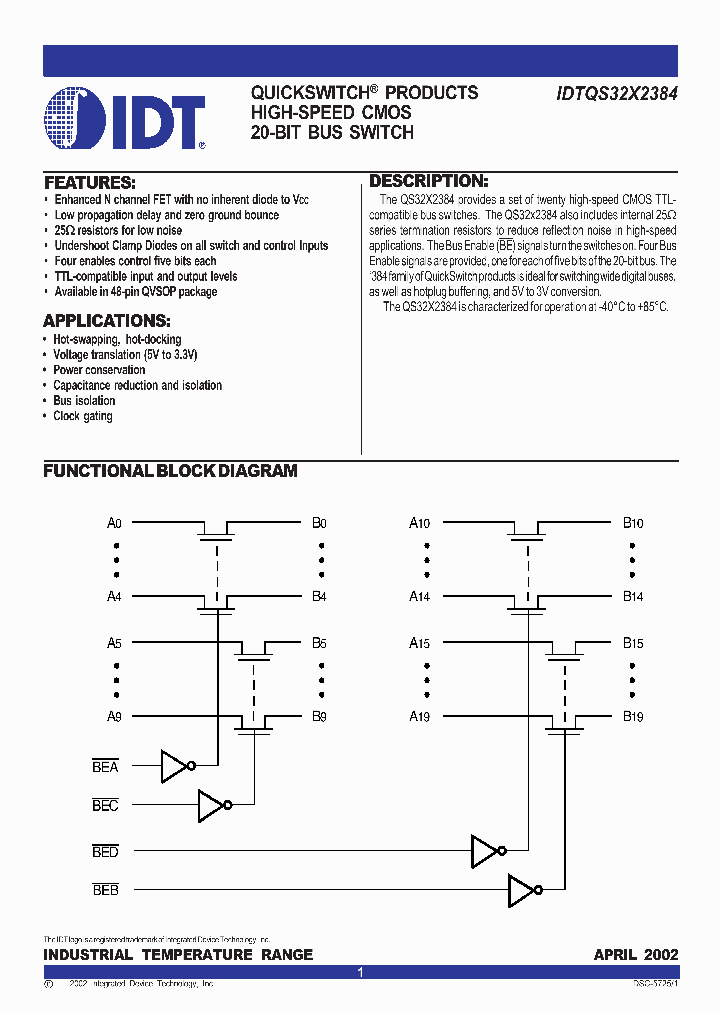 IDTQS32X2384_448411.PDF Datasheet