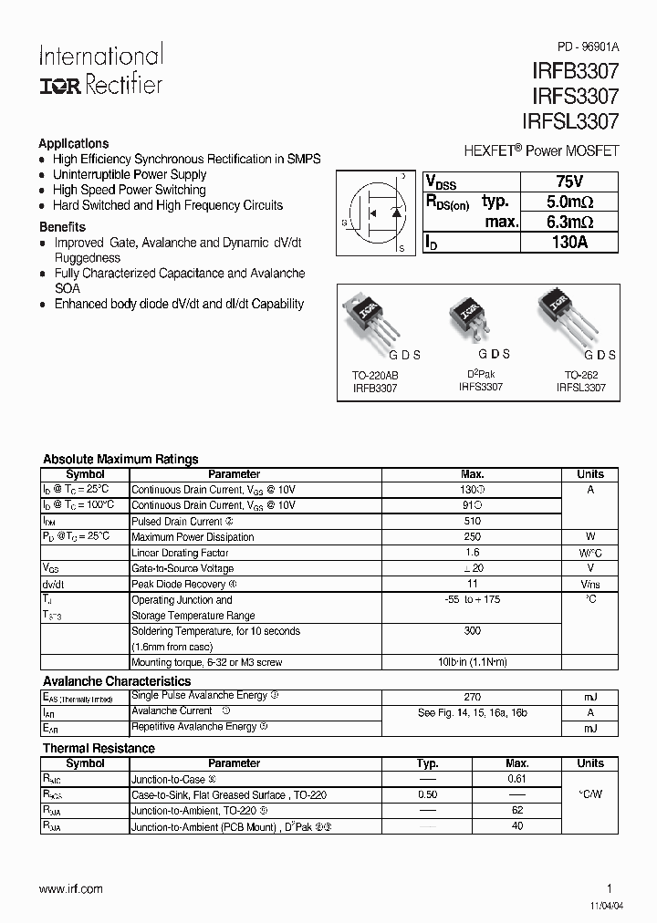 IRFS3307_449001.PDF Datasheet