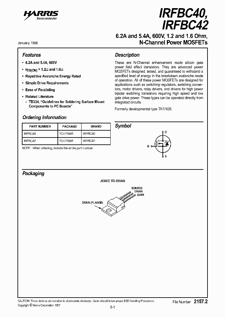 IRFBC40_470620.PDF Datasheet