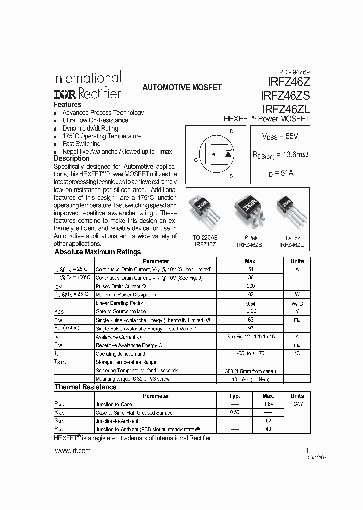 IRFZ46Z_477519.PDF Datasheet