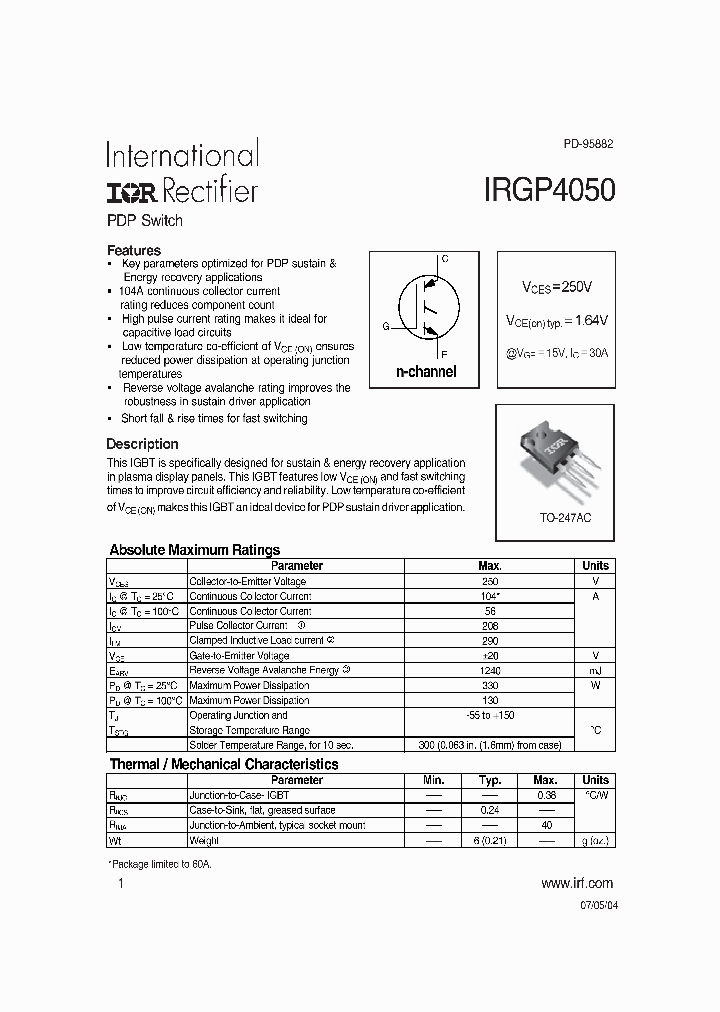 IRGP4050_444251.PDF Datasheet