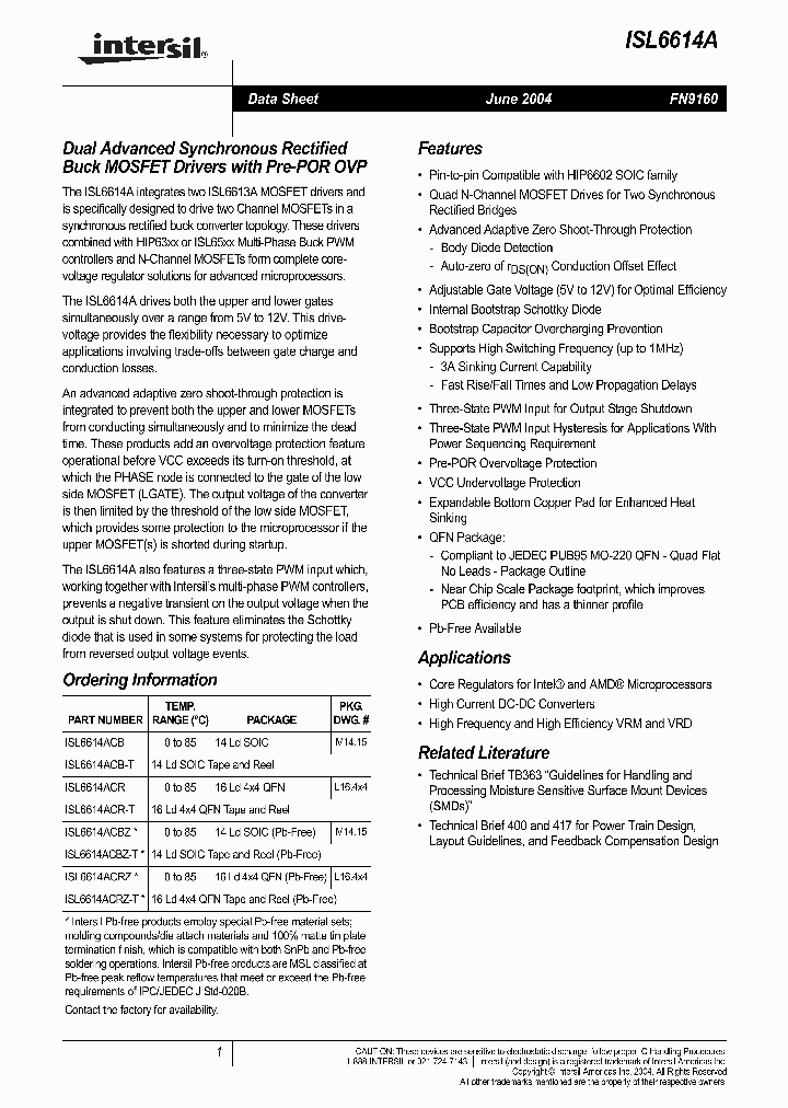 ISL6614ACRZ-T_479420.PDF Datasheet