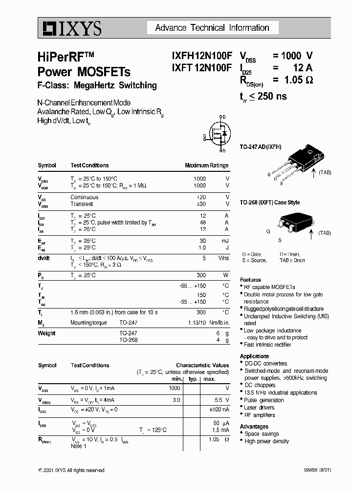 IXFH12N100F_456927.PDF Datasheet