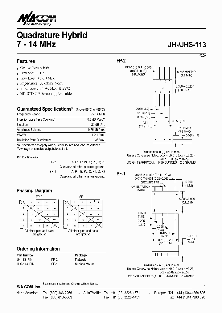 JH-113PIN_458878.PDF Datasheet