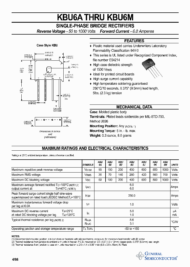 KBU6B_437416.PDF Datasheet