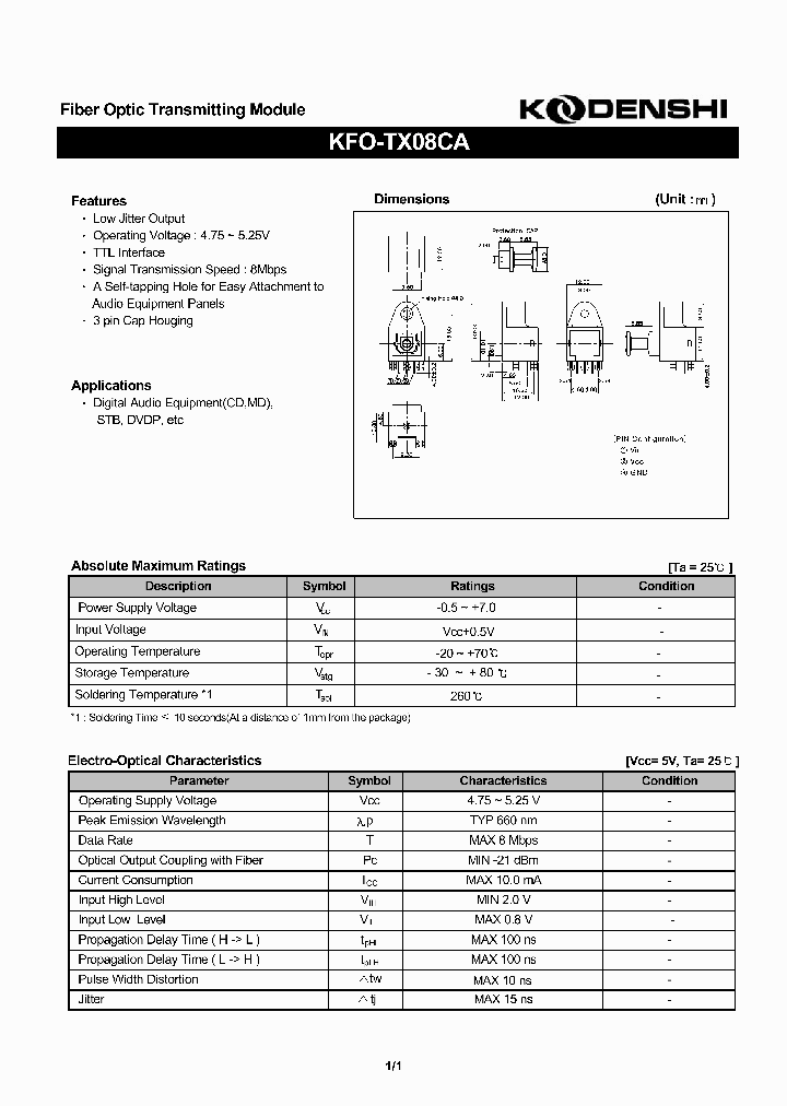 KFO-TX08CA_464374.PDF Datasheet