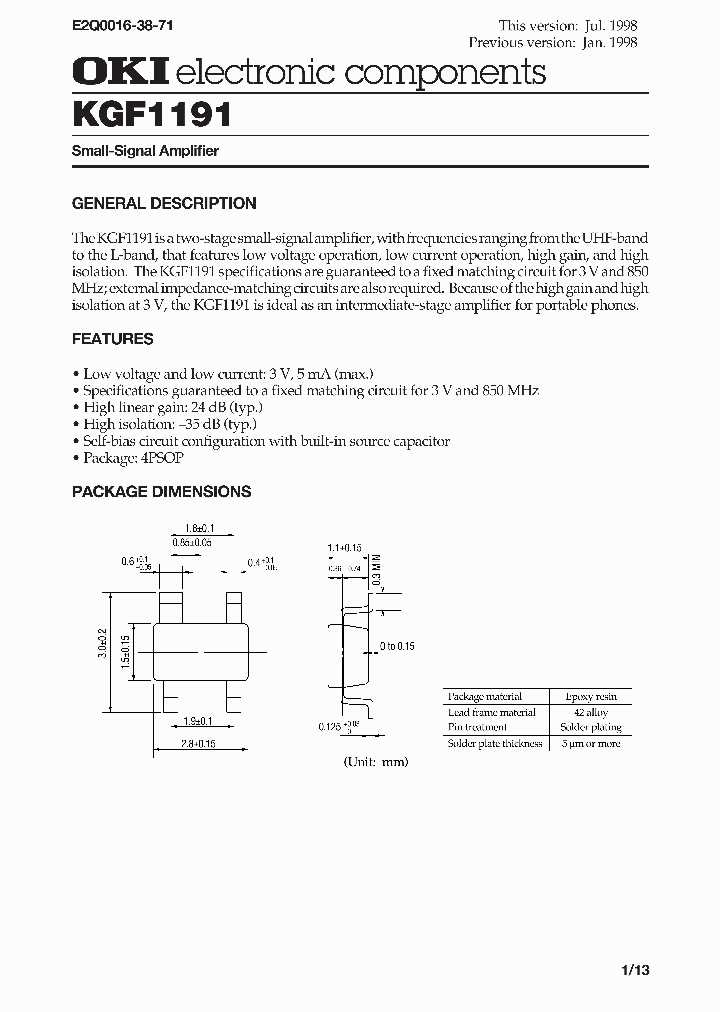 KGF1191_450303.PDF Datasheet