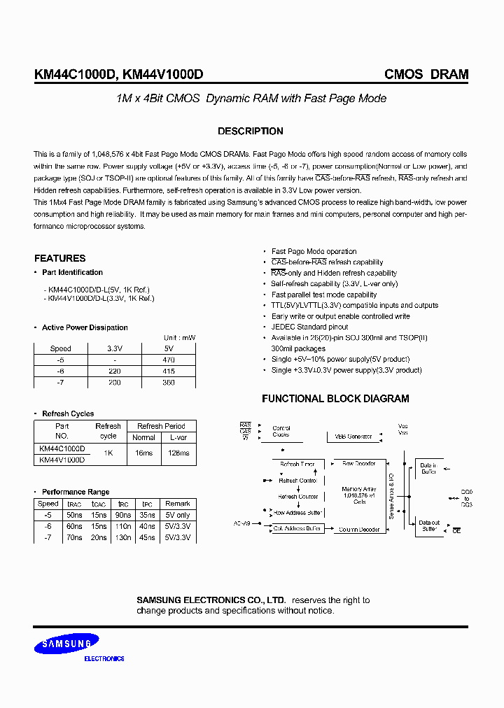 KM44C1000D_448958.PDF Datasheet