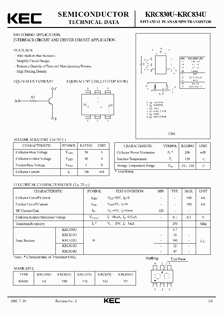 KRC830U_459133.PDF Datasheet