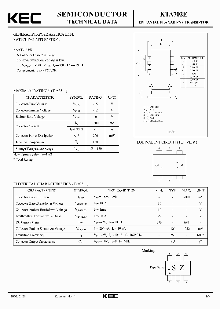 KTA702E_441265.PDF Datasheet
