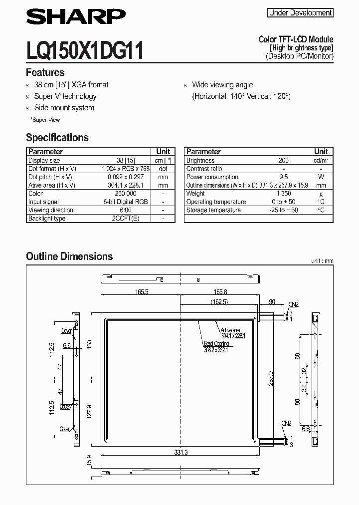 LQ150X1DG11_469774.PDF Datasheet