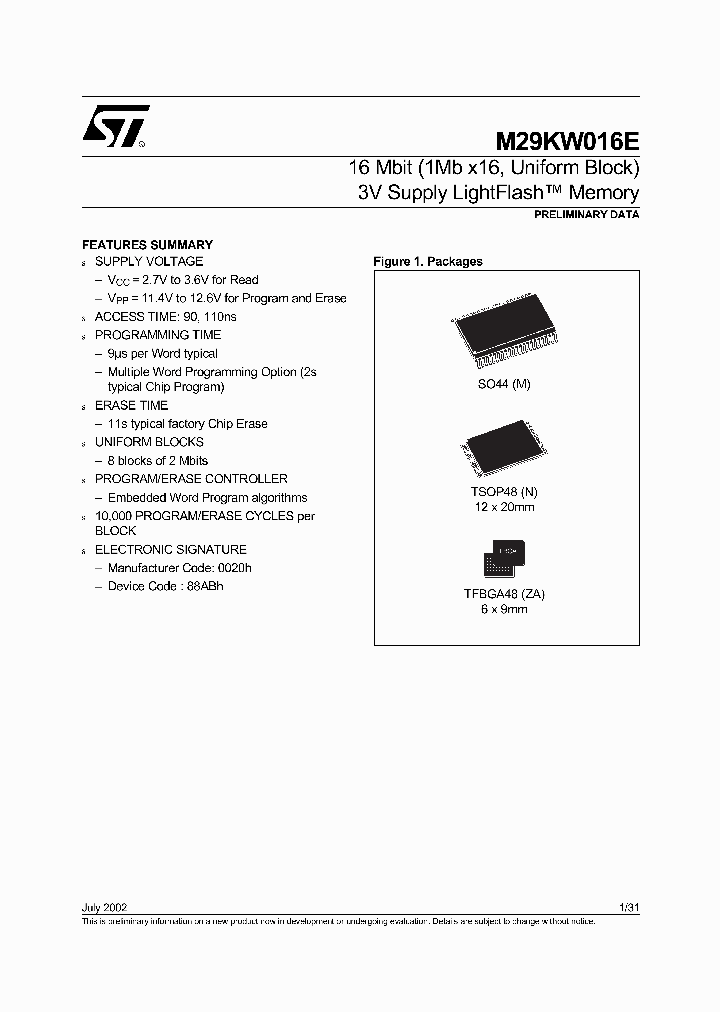 M29KW016E_470252.PDF Datasheet