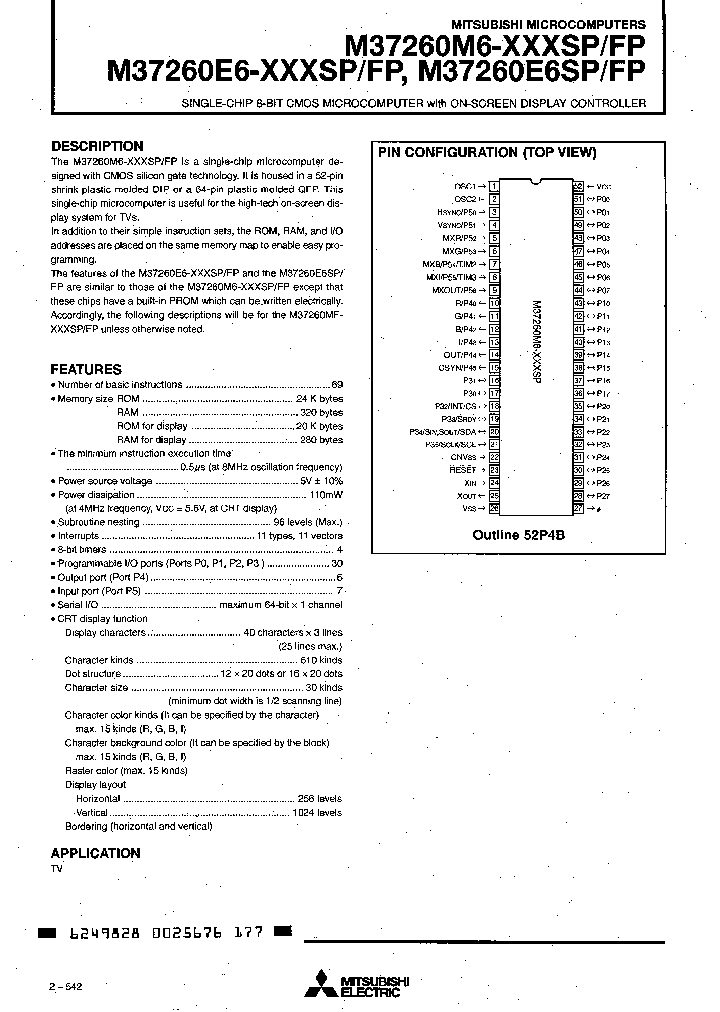 M37260E6-XXXFP_480616.PDF Datasheet