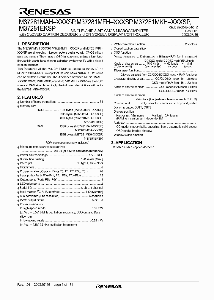 M37281MFH-XXXSP_470724.PDF Datasheet