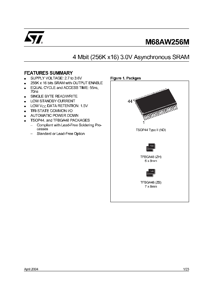 M68AW256ML70ZB6_468534.PDF Datasheet