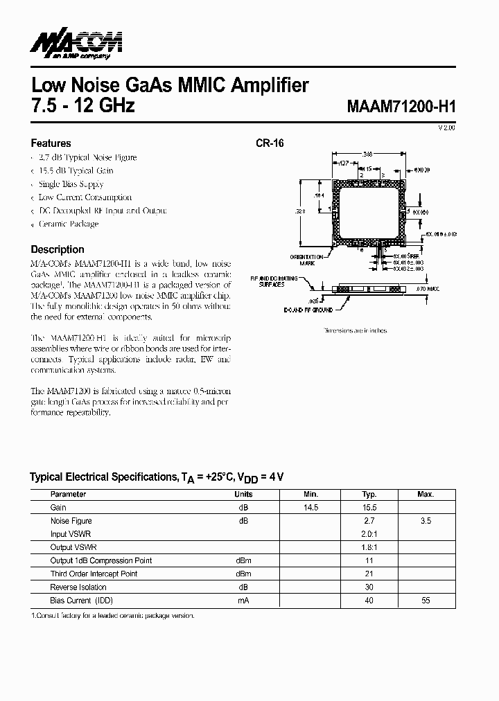 MAAM71200-H1_481710.PDF Datasheet