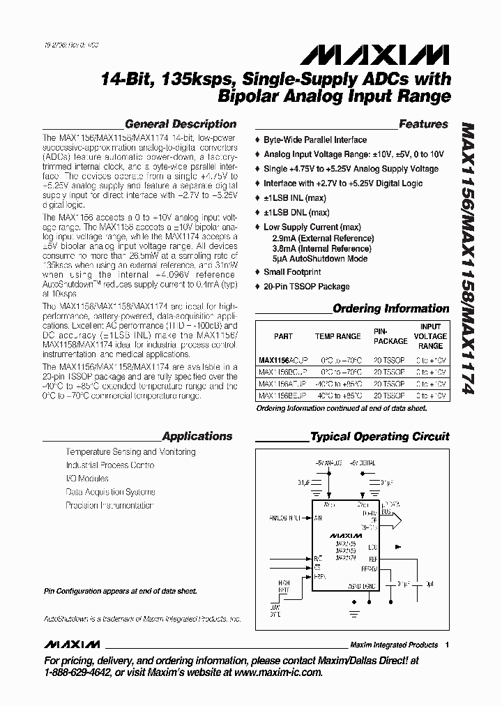 MAX1156-MAX1174_88509.PDF Datasheet