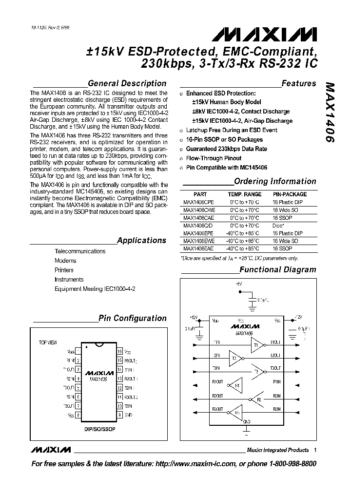 MAX1406_363963.PDF Datasheet
