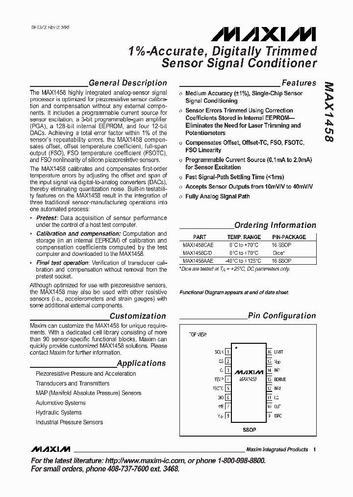 MAX1458AAE_442551.PDF Datasheet